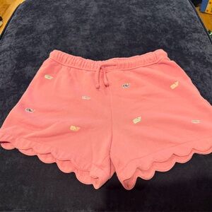 Vineyard Vines Coral Scalloped Athletic Shorts